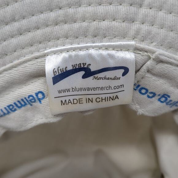 Pacific Classic Del Mar Bucket Hat Beige One Size Embroidered Blue Wave - Picture 9 of 10